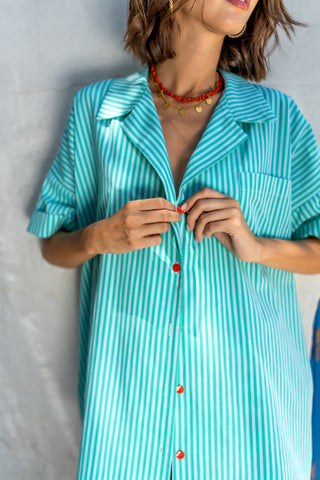 karavan clothing fashion spring summer 26 nai special issue collection zinnia shirt mint stripes