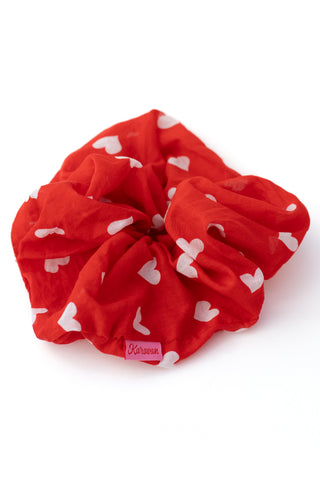 Tribe Scrunchie (Red Polka Heart)