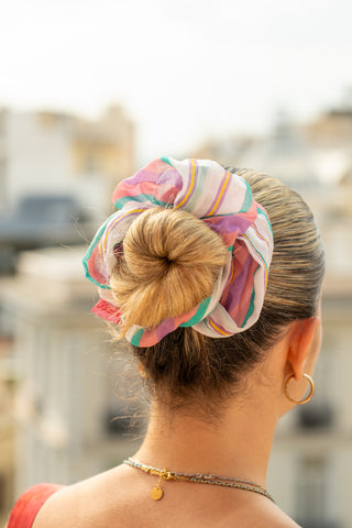 Tribe Scrunchie (Purple White)