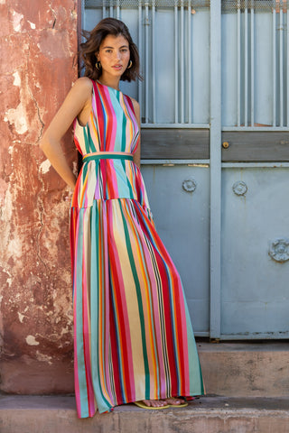 karavan clothing fashion spring summer 26 nai special issue collection olivia dress multicolor stripes