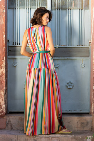 karavan clothing fashion spring summer 26 nai special issue collection olivia dress multicolor stripes