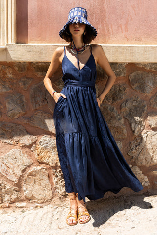 karavan clothing fashion spring summer 26 nai special issue collection ida dress dark blue