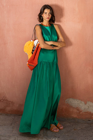 karavan clothing fashion spring summer 26 nai special issue collection olivia dress green