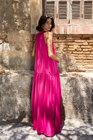 Olive Dress (Fuchsia)
