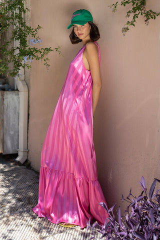 karavan clothing fashion spring summer 26 nai special issue collection selma dress pink stripes