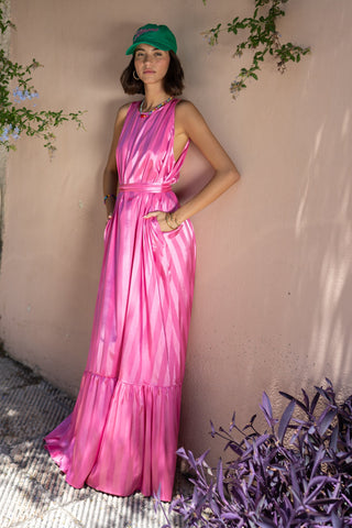 karavan clothing fashion spring summer 26 nai special issue collection selma dress pink stripes