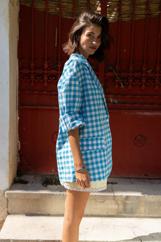 karavan clothing fashion spring summer 26 nai special issue collection geena blazer ciel checked 