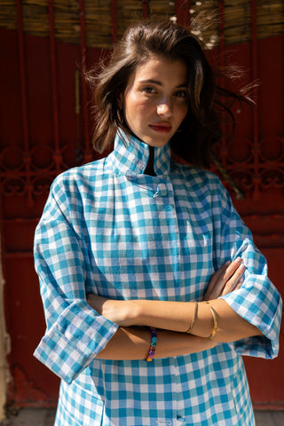 karavan clothing fashion spring summer 26 nai special issue collection geena blazer ciel checked 