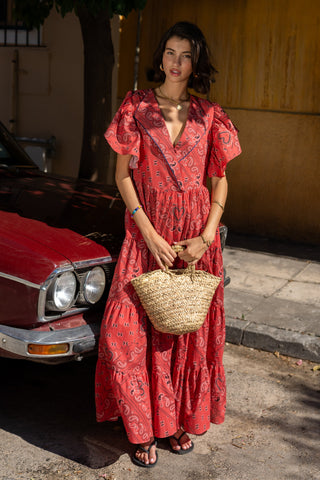 karavan clothing fashion spring summer 26 nai special issue collection angel dress bandana red