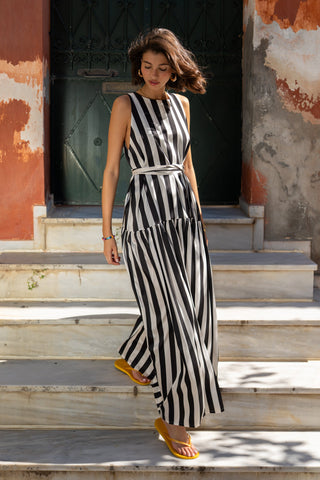 karavan clothing fashion spring summer 26 nai special issue collection olive dress black white stripes