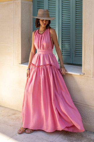 karavan clothing fashion spring summer 26 nai special issue collection iokasti dress pink