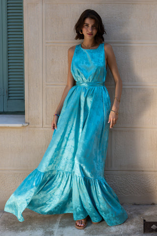 karavan clothing fashion spring summer 26 nai special issue collection salma dress aqua floral