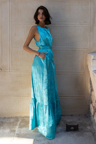 karavan clothing fashion spring summer 26 nai special issue collection salma dress aqua floral