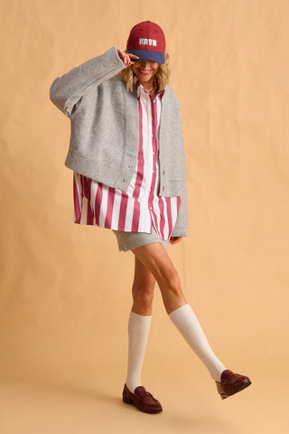 karavan clothing fashion fall winter 25 homecoming krvn collection maeve knitted cardigan grey