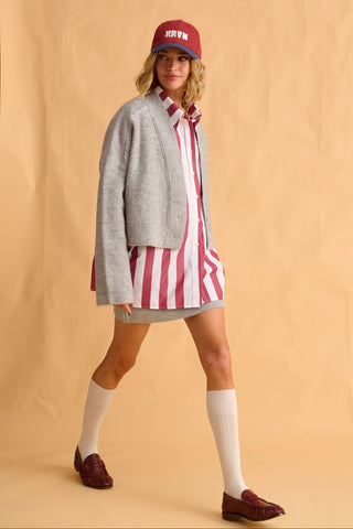 karavan clothing fashion fall winter 25 homecoming krvn collection maeve knitted cardigan grey