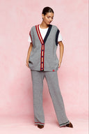 karavan fall winter 26' collection betsy knitted vest grey