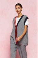 karavan fall winter 26' collection betsy knitted vest grey