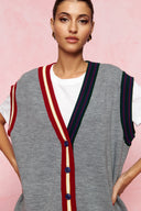 karavan fall winter 26' collection betsy knitted vest grey