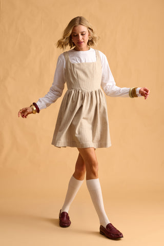 karavan clothing fashion fall winter 25 homecoming krvn collection mina mini dress beige