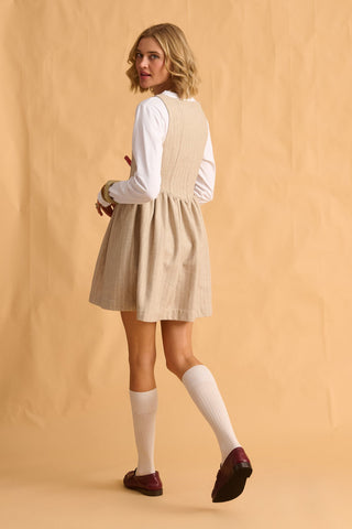 karavan clothing fashion fall winter 25 homecoming krvn collection mina mini dress beige