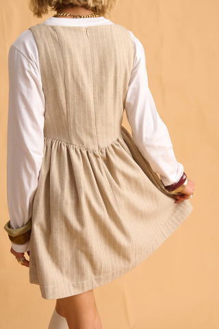 karavan clothing fashion fall winter 25 homecoming krvn collection mina mini dress beige