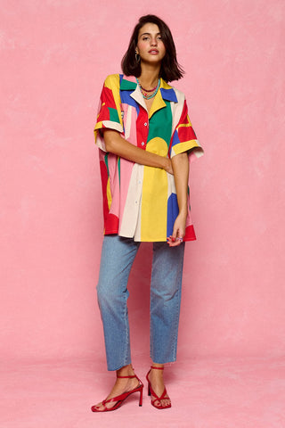 karavan clothing fashion spring summer 26 nai collection janna shirt multicolor block stripes