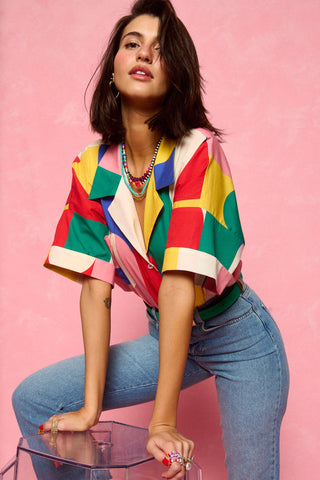 karavan clothing fashion spring summer 26 nai collection janna shirt multicolor block stripes