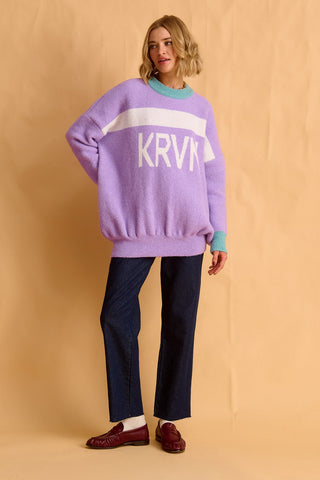 karavan clothing fashion fall winter 25 homecoming krvn collection elvira knitted sweater lilac
