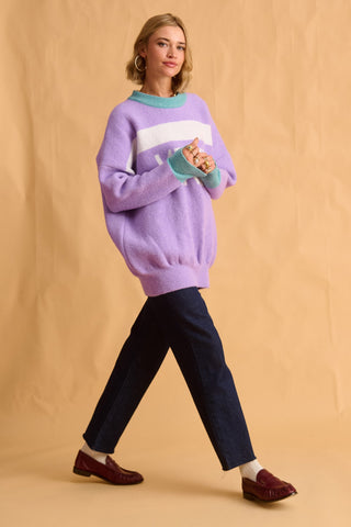 karavan clothing fashion fall winter 25 homecoming krvn collection elvira knitted sweater lilac