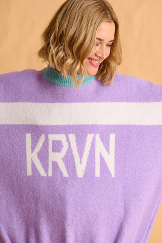 karavan clothing fashion fall winter 25 homecoming krvn collection elvira knitted sweater lilac