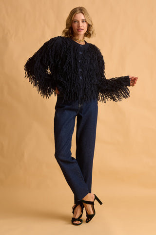 karavan clothing fashion fall winter 25 homecoming krvn collection kristin knitted cardigan blue