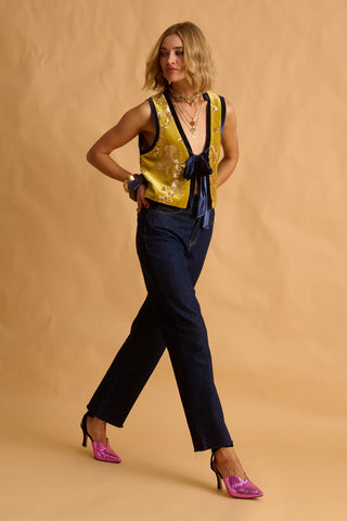 karavan clothing fashion fall winter 25 krvn homecoming collection sabrina vest lime