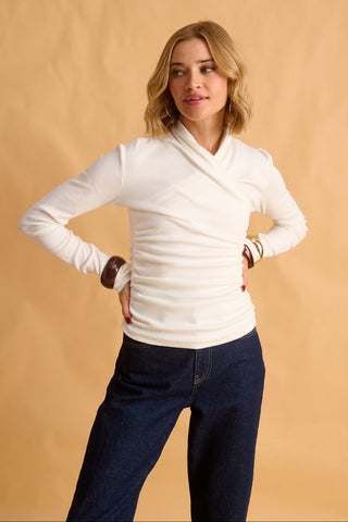 karavan clothing fashion fall winter 25 homecoming krvn collection shannon top white