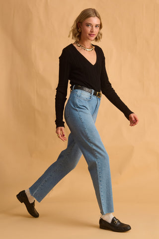 karavan clothing fashion fall winter 25 homecoming krvn collection ashina knitted top black