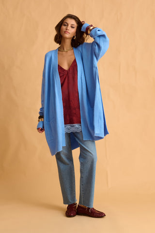 karavan clothing fashion fall winter 25 homecoming krvn collection darcy knitted cardigan light blue