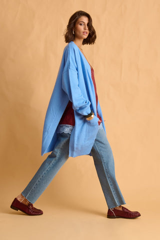 karavan clothing fashion fall winter 25 homecoming krvn collection darcy knitted cardigan light blue