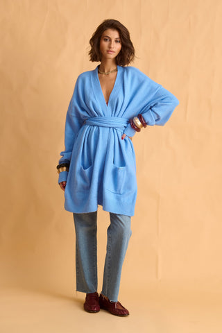 karavan clothing fashion fall winter 25 homecoming krvn collection darcy knitted cardigan light blue