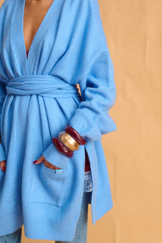 karavan clothing fashion fall winter 25 homecoming krvn collection darcy knitted cardigan light blue