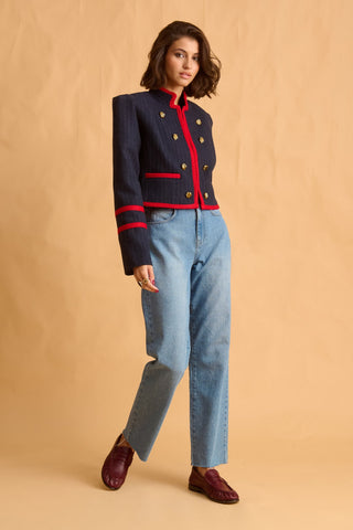 karavan clothing fashion fall winter 25 homecoming krvn collection sheila jacket blue