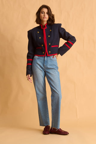 karavan clothing fashion fall winter 25 homecoming krvn collection sheila jacket blue