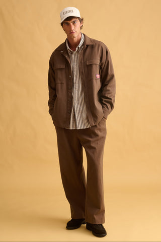karavan clothing fashion fall winter 25 homecoming men collection fred shacket brown