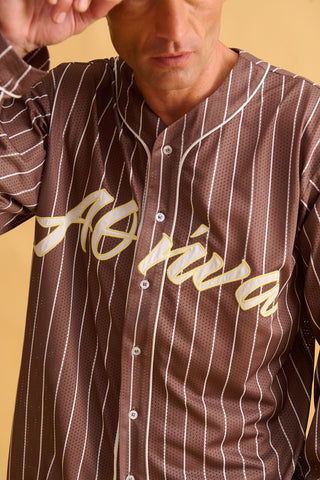 karavan clothing fashion fall winter 25 homecoming men collection luke baseball shirt brown