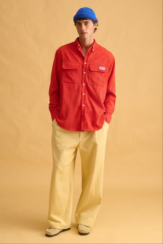 karavan clothing fashion fall winter 25 homecoming men collection tonny shirt cobalt red