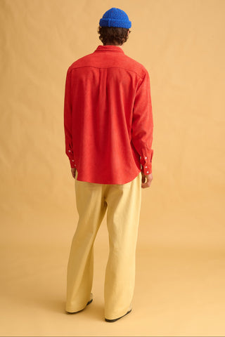 karavan clothing fashion fall winter 25 homecoming men collection tonny shirt cobalt red