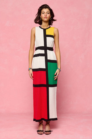 karavan clothing fashion spring summer 26 nai collection josephine knitted dress black red yellow green