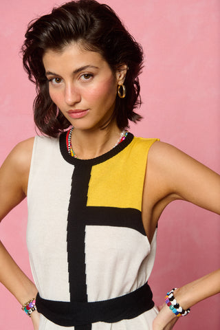 karavan clothing fashion spring summer 26 nai collection josephine knitted dress black red yellow green