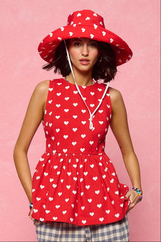 karavan clothing fashion spring summer 26 nai collection roxy hat polka red