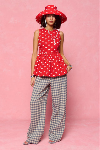 karavan clothing fashion spring summer 26 nai collection frida top polka hearts red