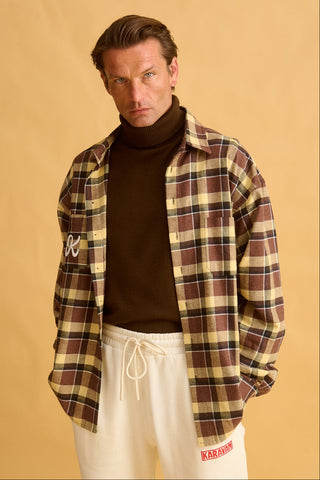 karavan clothing fashion fall winter 25 homecoming men collection emilio knitted sweater brown