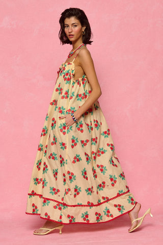 karavan clothing fashion spring summer 26 nai collection emmelia dress yellow strawberries